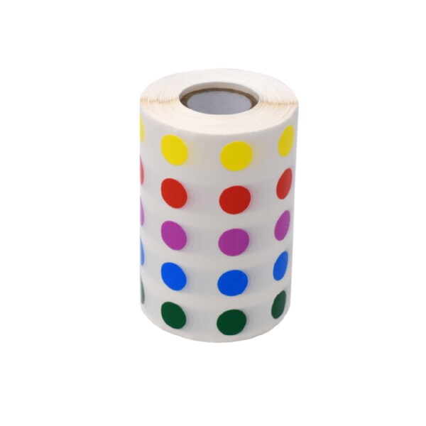 Cryo Label Dots 13mm Dots for 1.5-2ml Tubes Assorted Roll Form